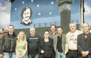 Top from left, Michael Devine’s children Michael Og and Louise, former blanketman Dixie Elliott, Patsy O’Hara’s mother Peggy O’Hara and the hunger striker’s brother Tony O’Hara, Willie Gallagher of the IRSP, Richard O’Rawe and former hunger striker Gerard Hodgins.