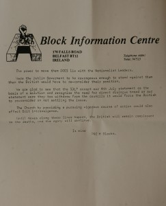 Letter to Press, H Block Committee