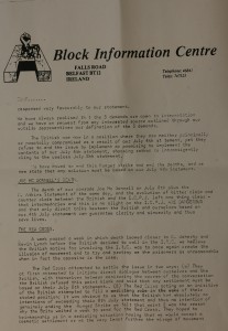 Letter to Press, H Block Committee