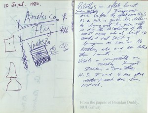 Send on 5 of July Clothes = after lunch Tomorrow and before the the afternoon visit as a man is given his clothes He clears out his own cell pending the resolution of the work issue which will be worked out [garbled] as soon as the clothes are and no later than 1 month. Visits = [garbled] on Tuesday. Hunger strikers + some others H.S. to end 4 hrs after clothes + work has been resolved.